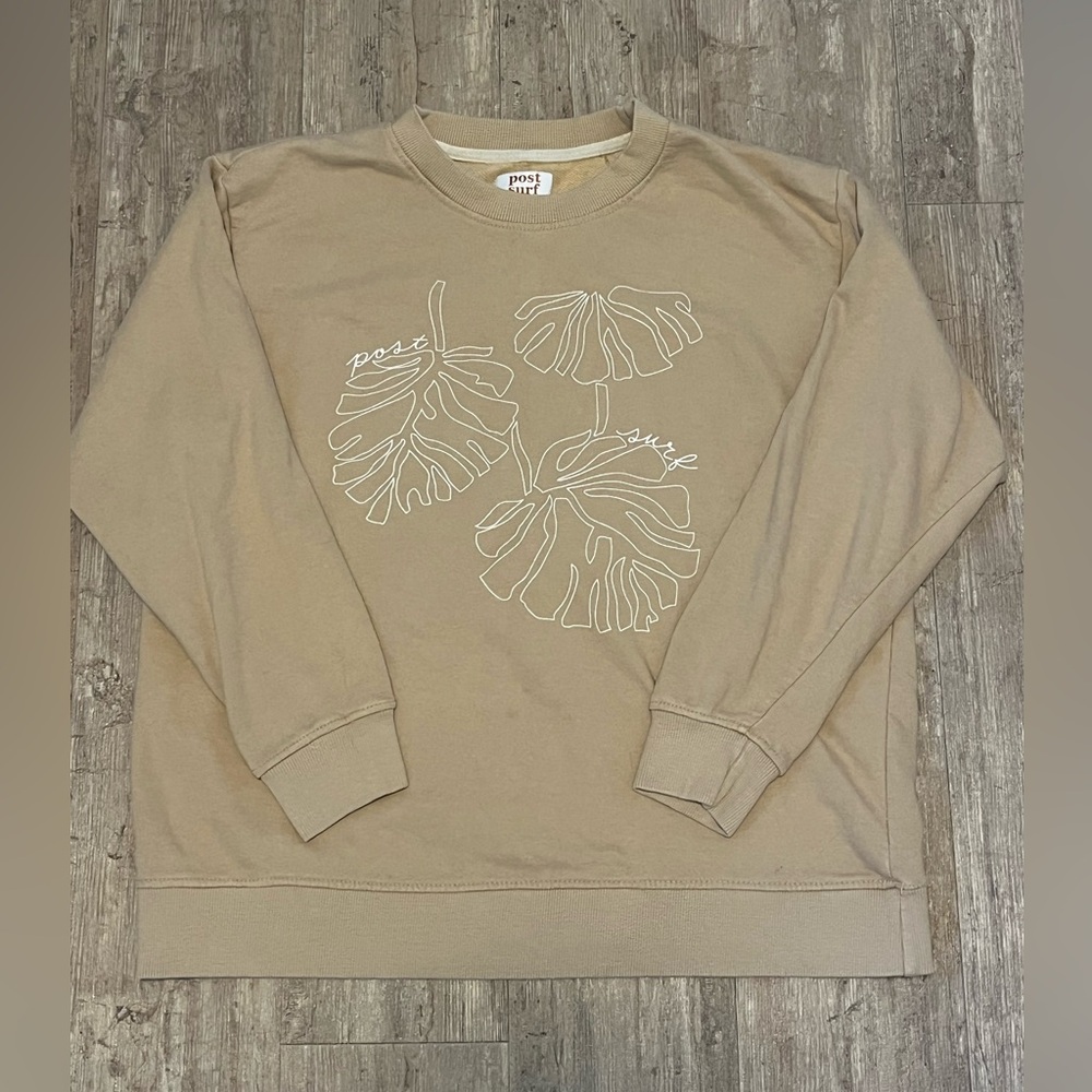 Post Surf Beige Crewneck Sweatshirt